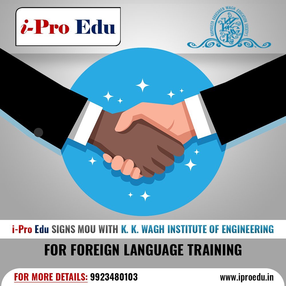 tie-up with KK Wagh Foreign Language Institute in Nashik
